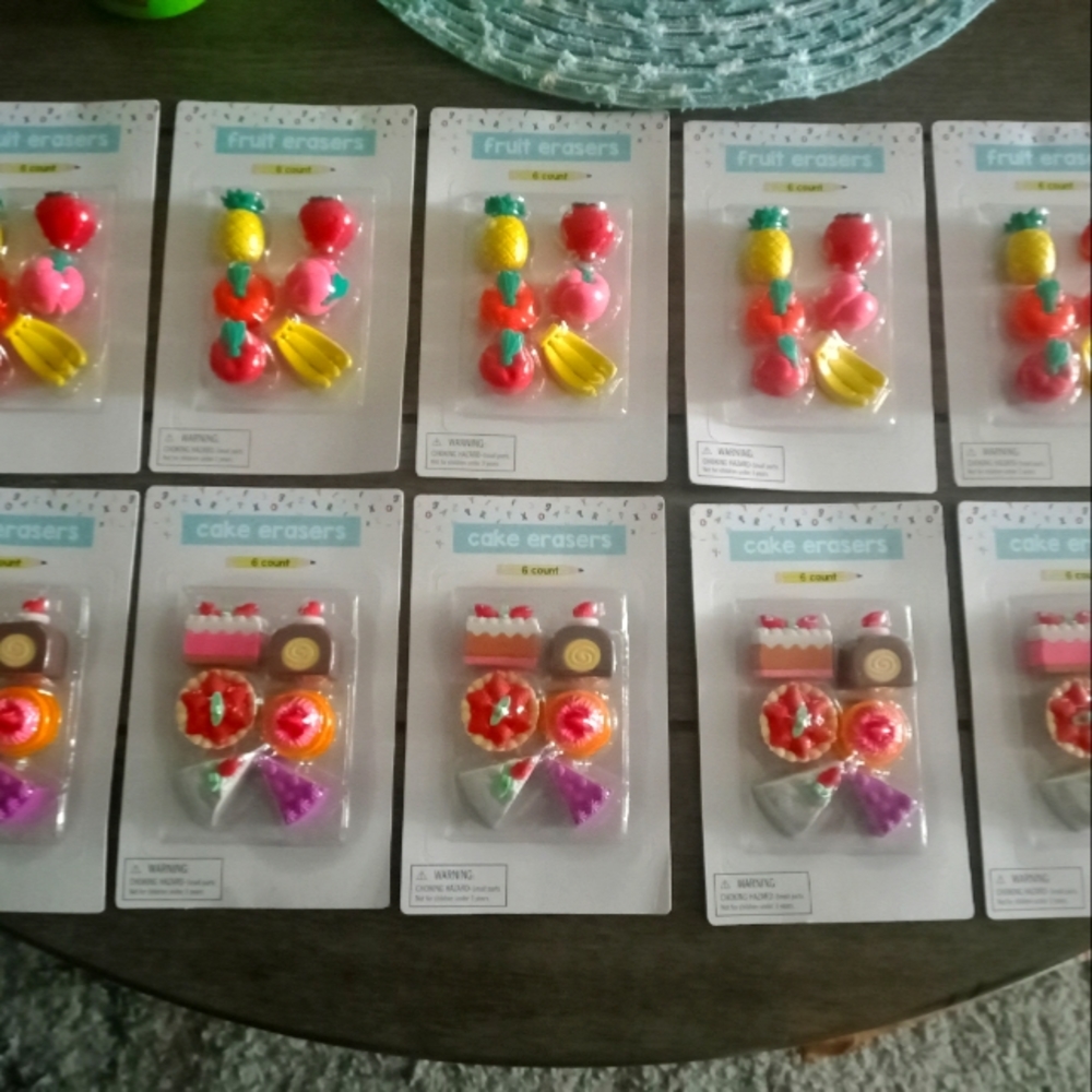 Huge Lot of Food Erasers